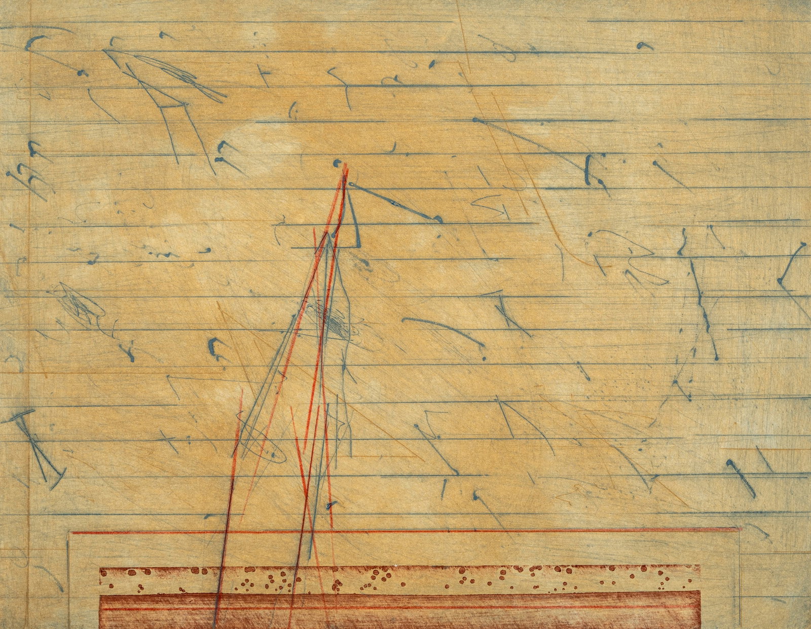 Dahmen, Karl Fred: Dahmen, Karl Fred Stolberg/Rheinland, 1917 - Preinersdorf/Chiemsee, 1981 Blattgröße: 39 x 49,5 cm, o. R. "Kleine Partitur", 1980. Etching on wove paper. Signed, numbered 90/100 and dated.