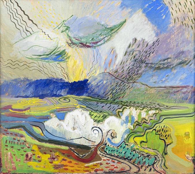 Pietrula, Hans Joachim: Pietrula, Hans Joachim Duisburg, 1938 60 x 70 cm, R. "Rebberg", 1990. Oil on canvas. Signed and dated "27. 10. 90". Private collection, Baden-Württemberg. Pietrula, Hans Joachim Duisburg, 1938