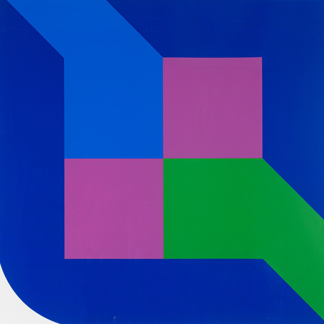 Pfahler, Georg Karl: Pfahler, Georg Karl Emetzheim/Bayern, 1926 - 2002 69 x 69 cm, R. Untitled. Silkscreen print on light cardboard. Signed and numbered 47/50 in pencil on the reverse. Collection, Nordrhein-Westfalen.