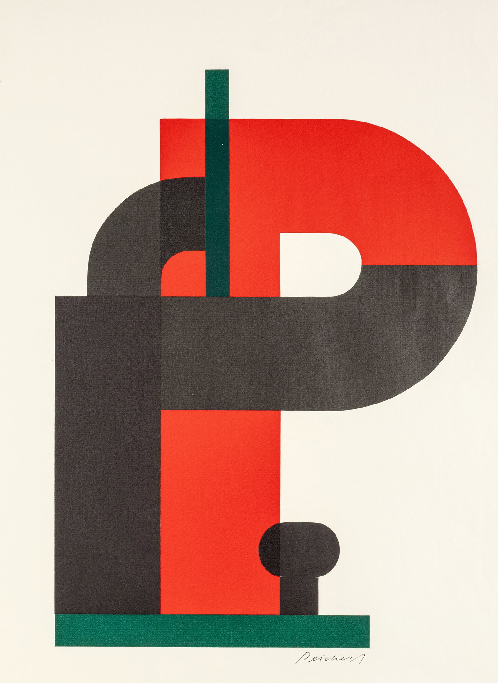Reichert, Josua: Reichert, Josua Stuttgart, 1937 - Stephanskirchen, 2020 Blattgröße: 70 x 50 cm, o. R. Untitled. Linocut on wove paper. Signed. Private property, Baden-Württemberg. Reichert, Josua