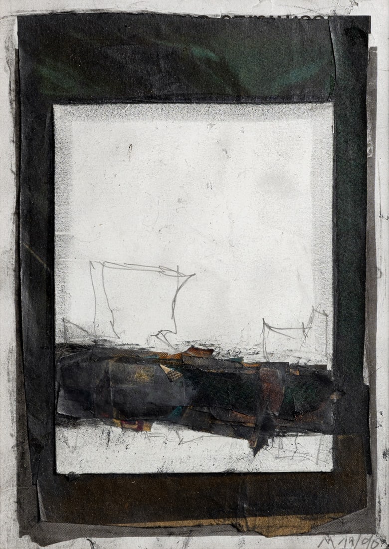 Mack, Jürgen: Mack, Jürgen Stuttgart, 1931 Versch., R. 3 works: Untitled, 1990; 1991; 1993. Collaged mixed media on cardboard. All monogrammed and dated. Private collection, Süddeutschland. Mack,