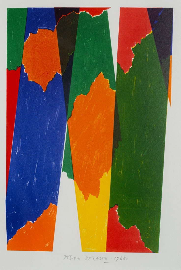 Dorazio, Piero: Dorazio, Piero Rome, 1927 - Perugia, 2005 33,5 x 23 cm, R. Natale, 1968. Lithograph on wove paper. Signed and dated. Dry stamp: Erker Presse St. Gallen. Private property, Baden-Württemberg.