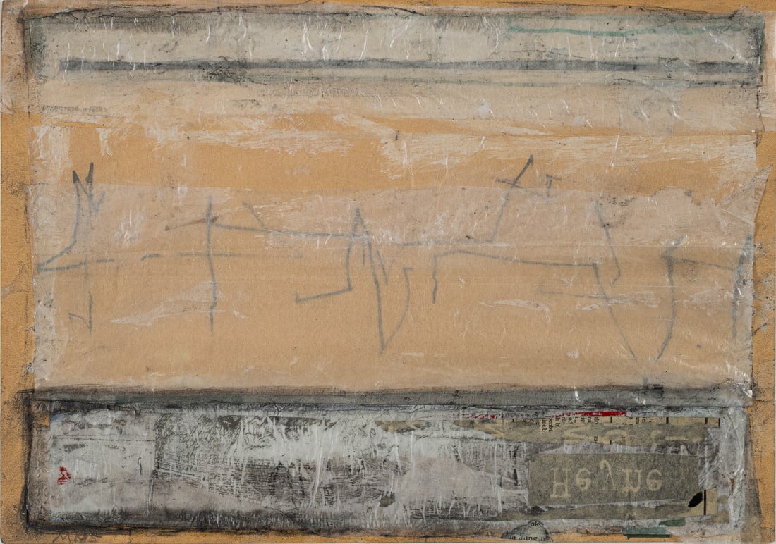 Mack, Jürgen: Mack, Jürgen Stuttgart, 1931 Versch. 2 works: Untitled, 1995. Collaged mixed media on cardboard. Both monogrammed and dated. Private collection, Süddeutschland. Mack, Jürgen Stuttgart,