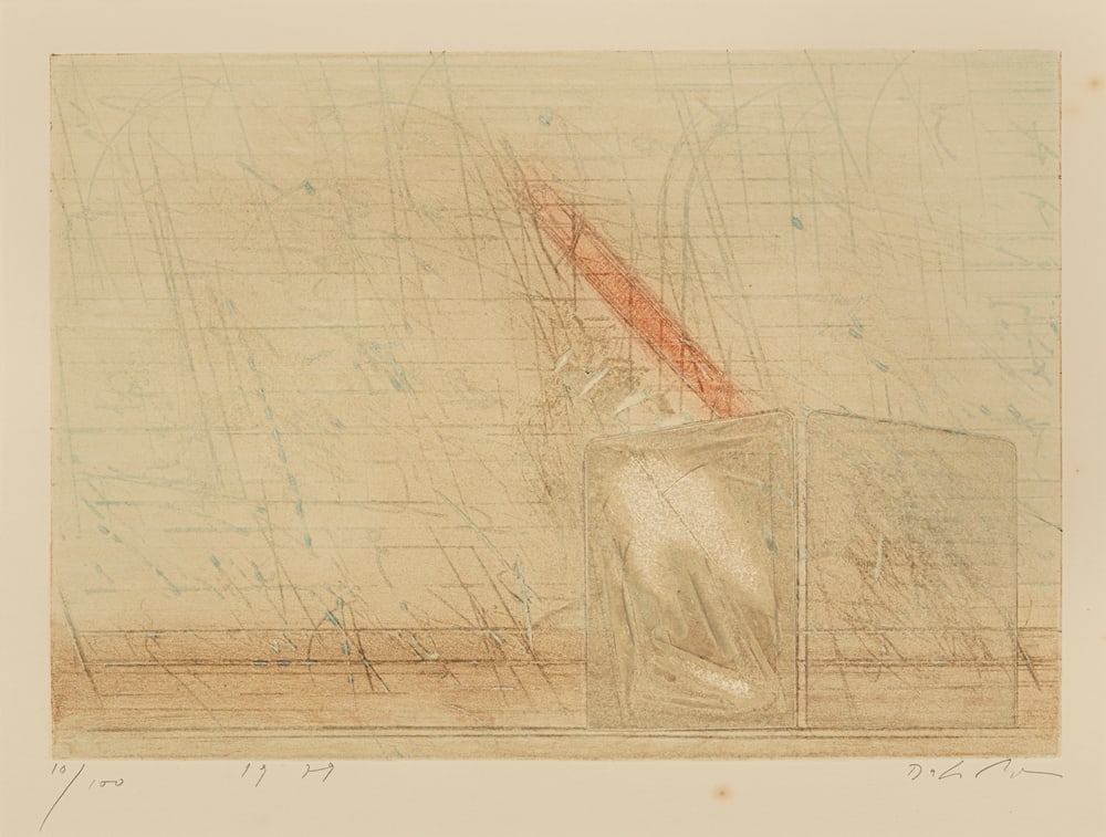 Dahmen, Karl Fred: Dahmen, Karl Fred Stolberg/Rheinland, 1917 - Preinersdorf/Chiemsee, 1981 27 x 38,5 cm, R. Espace Claire, 1979. Etching on wove paper. Signed, dated and numbered 10/100. Not listed in Angst.