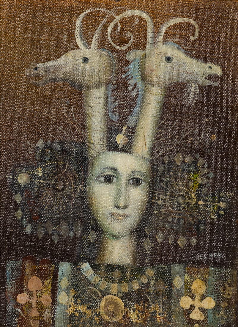 Berber, Mersad: Berber, Mersad Bosanski Petrovac, 1940 - Zagreb, 2012 24 x 18 cm, R. Untitled, c. 1975. Oil on canvas. Signed in oil lower right. Add.: Exhibition catalogue. Kunsthaus Schaller, Stuttgart. Private