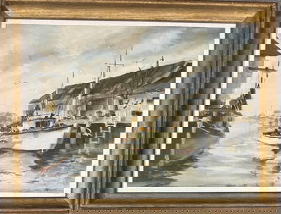 John Cuthbert Hare (American, 1908-1978): John Cuthbert Hare (1908–1978) was an American painter known for his luminous coastal and maritime landscapes. Born in New York, he became renowned for his watercolor and oil depictions of the New E