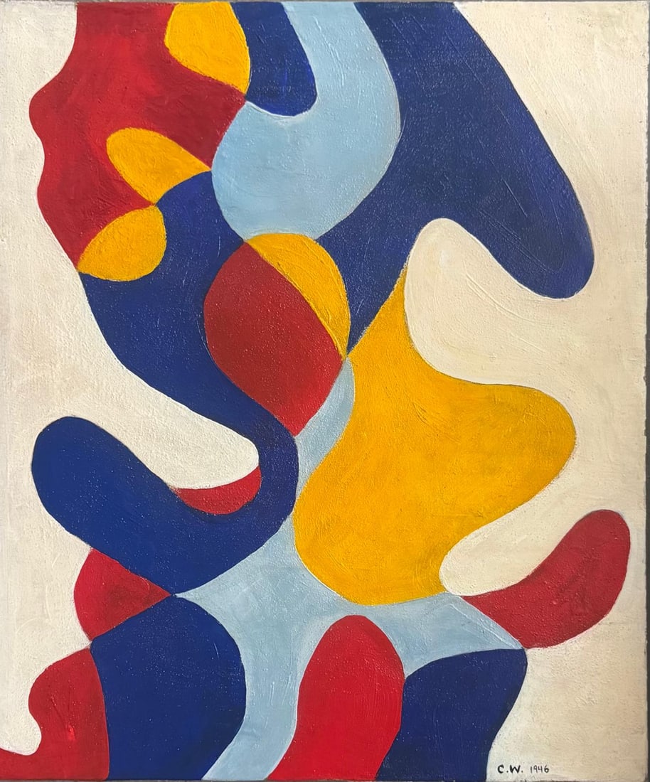 Charmion Von Wiegand (American, 1896 - 1983): Charmion von Wiegand was an American abstract painter influenced by Neo-Plasticism and spiritual philosophy. Her work combined geometric forms with vibrant color to explore balance and harmony. She wa
