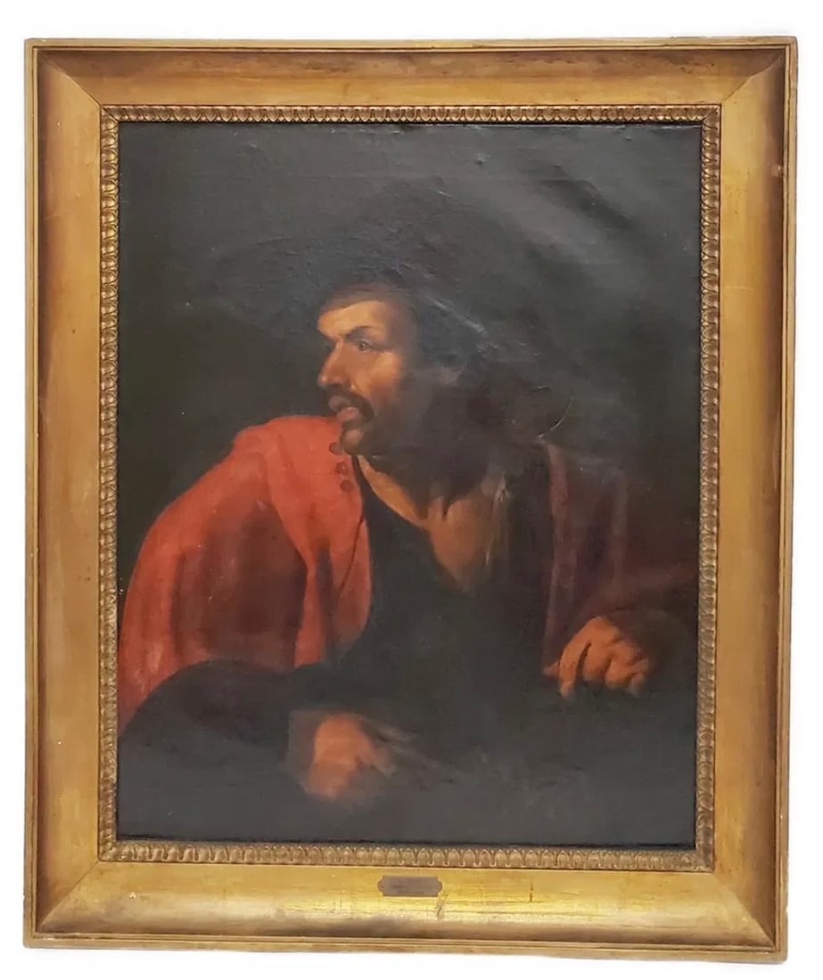 Annibale Carracci (Italian, 1560–1609): An oil on canvas titled "Il Bravo", reflecting the dramatic chiaroscuro, strong anatomical presence, and expressive realism characteristic of the Italian Baroque master. Carracci's work helped shape t