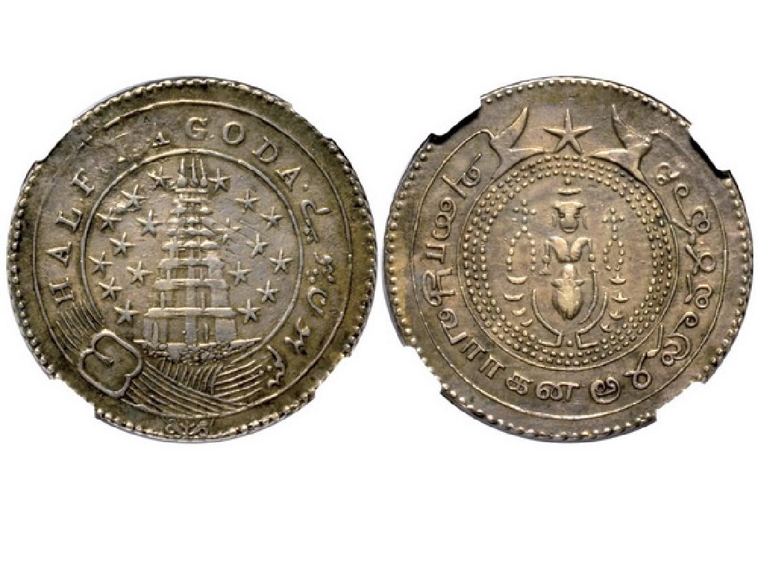 INDIA(1808-11) 1/2 Pag Silver NGC AU50 (1 of 2)