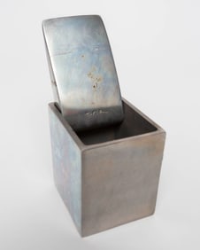 French Modern Aluminum Table Ashtray Ray Hollis by Philippe Starck, 1990s