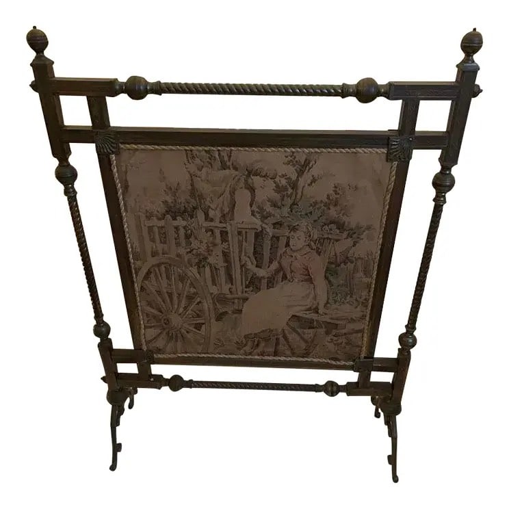 Bronze Tapestry Fire Screen (1 of 9)