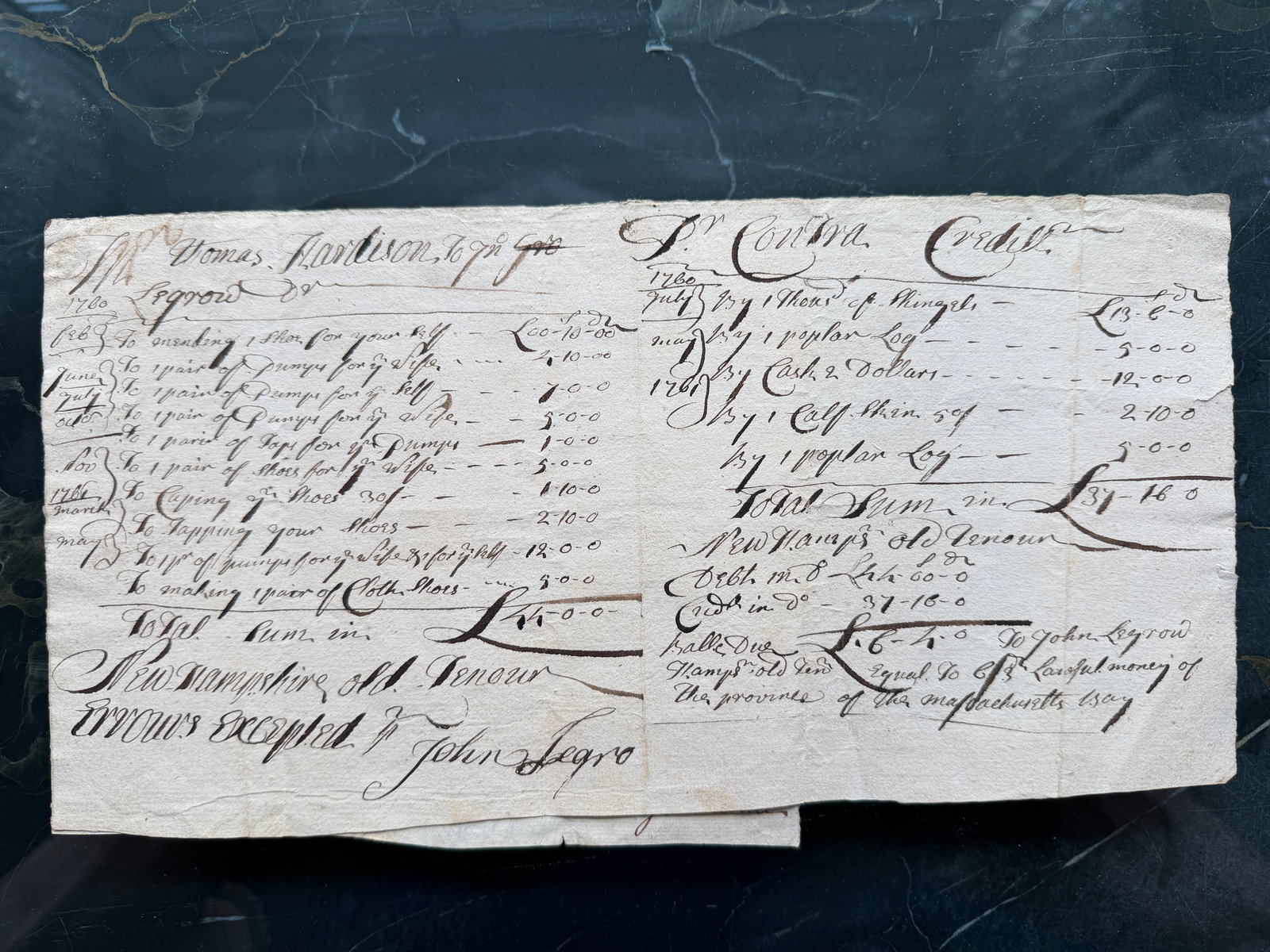 May 4th, 1762 Colonial New Hampshire inland Bill of Exchange, (1 of 9)
