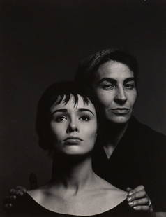 Two Woman: From Philippe Halsman’s evocative Two Women series (1957), this portrait presents a layered emotional tableau—intimate, ambiguous, and psychologically rich. One woman stands behind the other, her