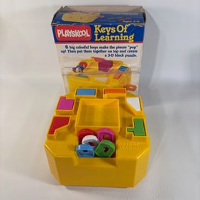 1980s Playskool Keys of Learning, Child Development Puzzle Toy