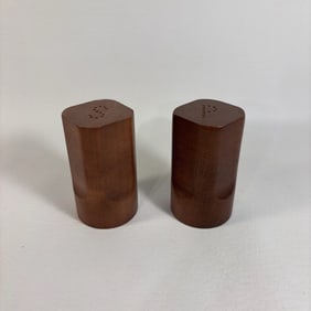 Vintage MCM Wooden Salt & Pepper Shakers