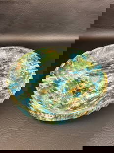 Mid Century Raymore Pottery Ashtray 10"Sea Garden Glaze Designed by Alvino Bagni Italian: Item comes exactly as pictured