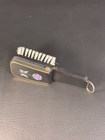 Vintage Vanity Brush Set "Noymer Gound Leather Western Germany"