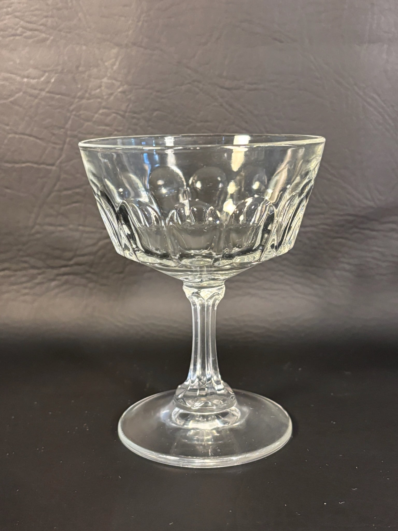 Champagne Sherbet Glasses Arcoroc by Cristal D'Arques-Durand, Large Set of 15: These are a discontinued pattern by Arcoroc