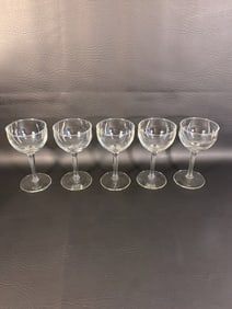 Vintage Coupe Champagne Glasses MCM Set of 14