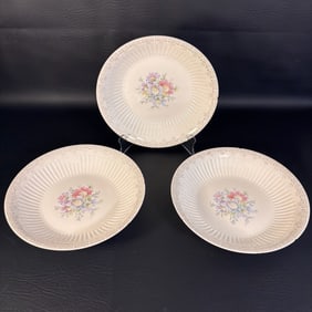 Vintage Union Made Salad Plates 24 Karat Gold Transferware Set of 3