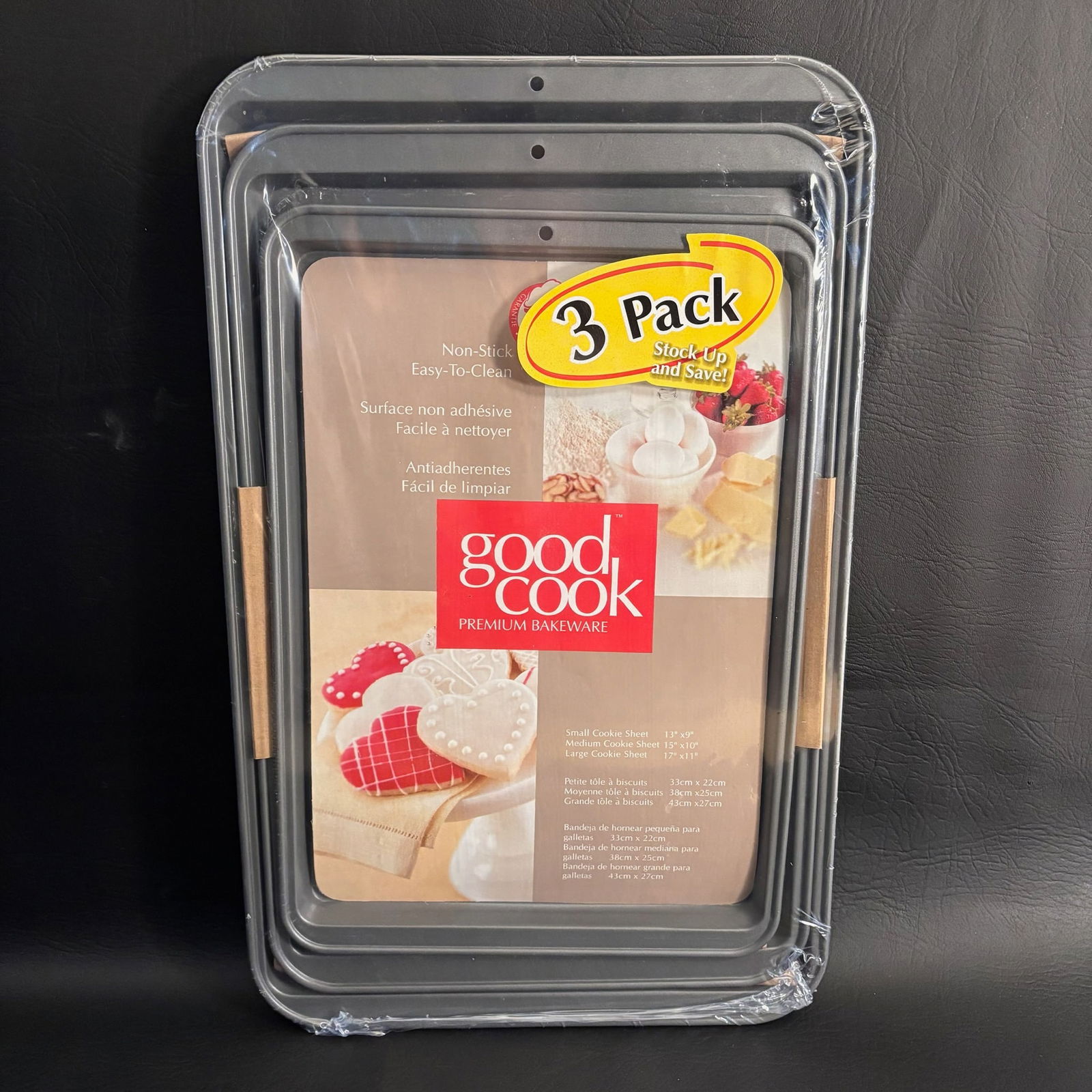 3 Pack NEW Goodcook NonStick Cookie Sheets (1 of 4)