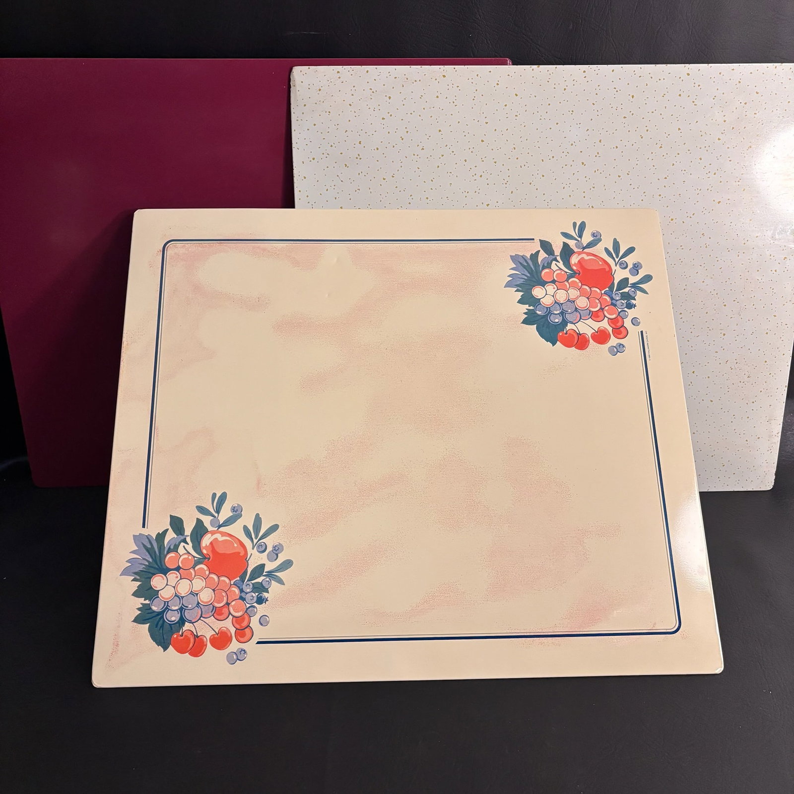 3 Vintage Stove/ Counter Top Mats: 20" X 17"