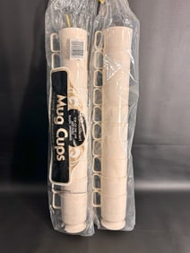 Two Rolls of Vintage Plastic "Disposable" Mugs