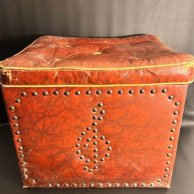 Vintage Regina Upholestered Record Chest