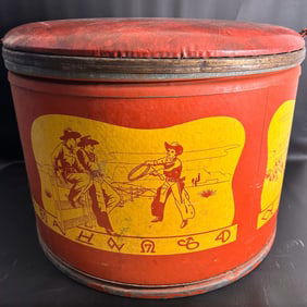 Vintage Barrel Style Children's Toy Chest