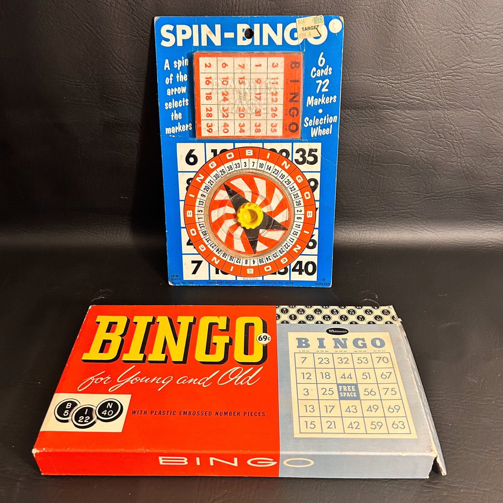 Vintage Bingo Board Game Duo: Item comes exactly as pictured