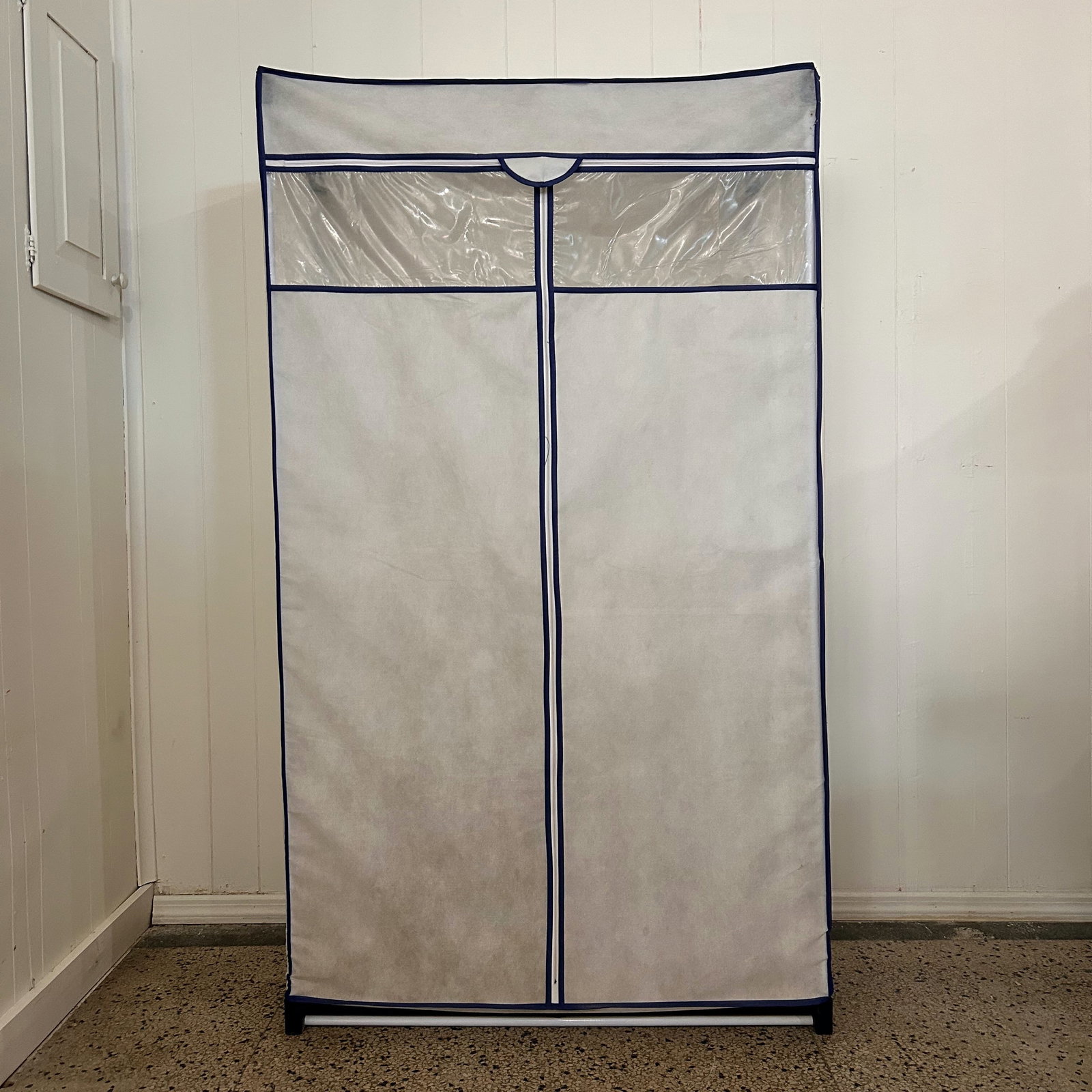 Enclosed Clothes Rack: W: 3 ft D: 19" H:63"