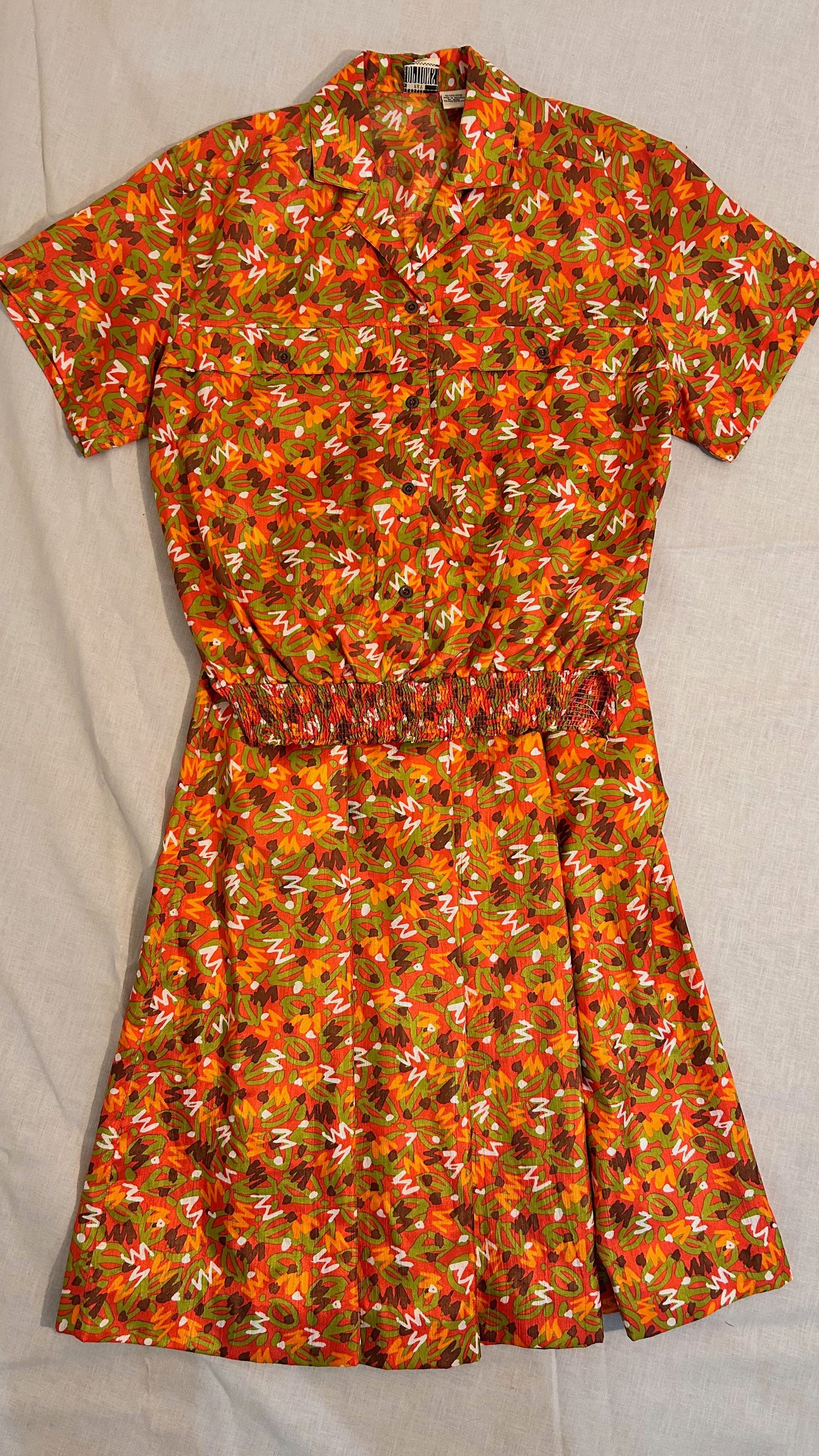 1980's Leslie Fay 2 Piece Outfit: Size 8, 100% Polyester