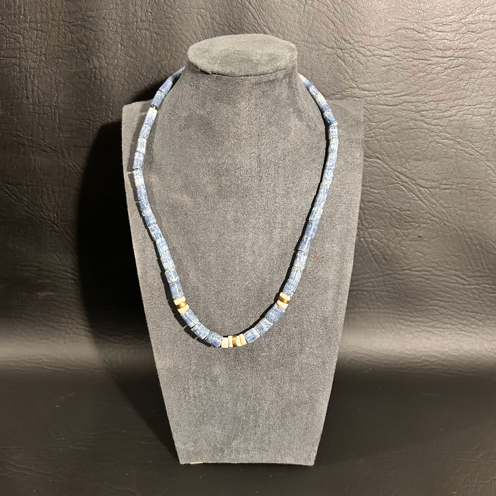 Blue Sponge Coral Necklace Beach Jewelry with Screw Clasp (1 of 2)