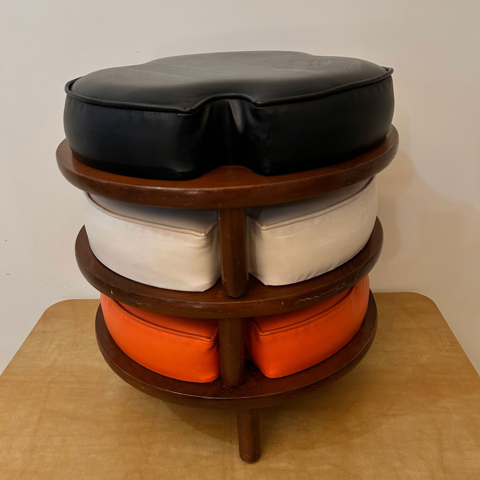 Fun Midcentury Modern (MCM) Stacking Footstools (1 of 4)