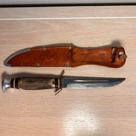 Vintage Edge #461 Solingen Stag Hunting Knife with Protective Case