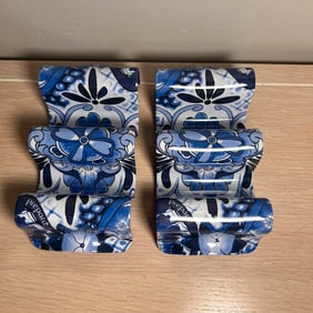 Pair of Blue Vibrant Taco Holders