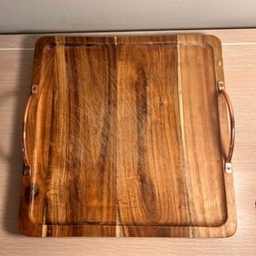 Wooden Charcuterie Board with Handles