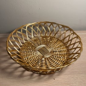 Vintage Metal Woven Style Napkin Basket