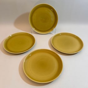 MCM Vintage Russel Wright Steubenville Pottery Bread Plate Set of 4, USA MADE