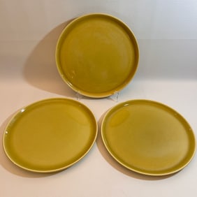 MCM Vintage Russel Wright Steubenville Pottery Dinner Plate Set of 3, USA MADE