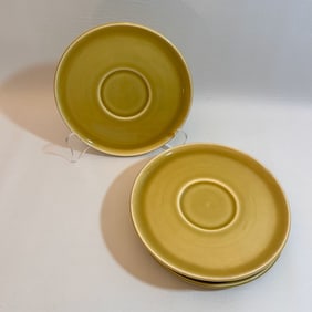 MCM Vintage Russel Wright Steubenville Pottery Saucer Set of 5, USA MADE