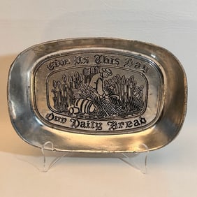 Vintage Metal Communion Dish