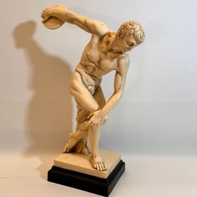 G Ruggeri Greek Discus Thrower Resin Statue