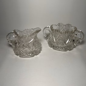 Dazzeling Crystal Tableware Set, Cream & Sugar