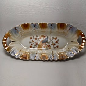 Vintage German Lusterware, Celebrate Trinket Dish