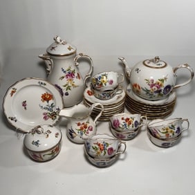 Meissen Porcelain Coffee/ Tea Set, Service for 8