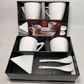 NEW Ceramic Coffee Service for 4