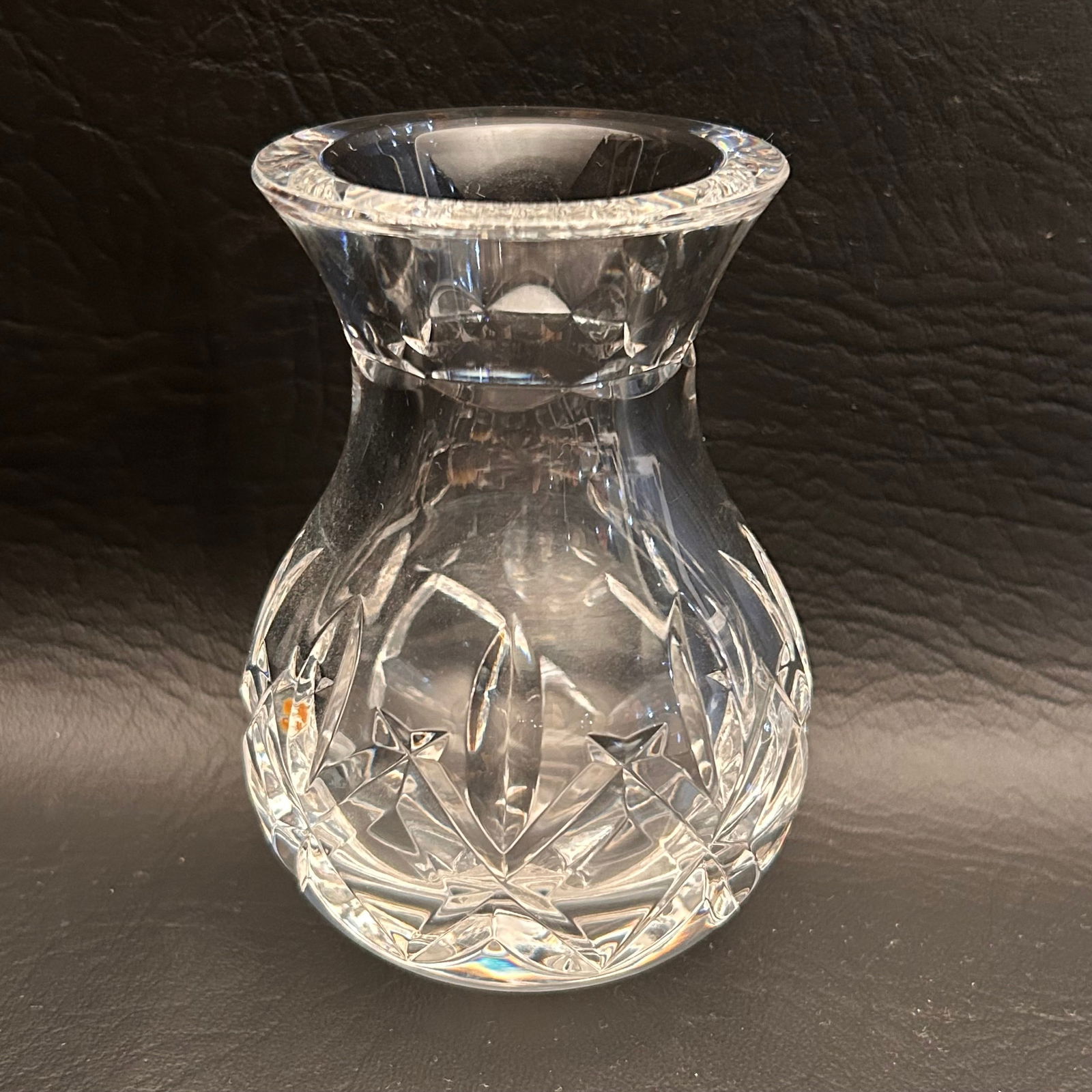 Vintage Waterford Glistening Miniature Crystal Vase: W3in H4in