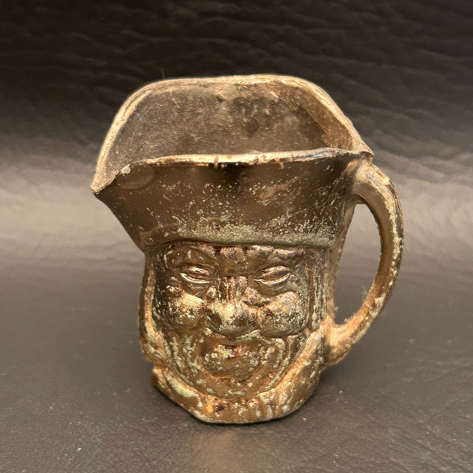 Vintage Brass Plated Toby Jug Miniature Pitcher (1 of 3)