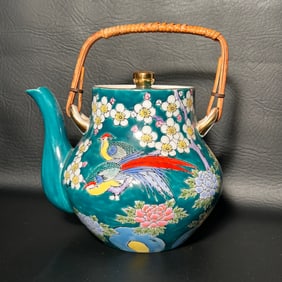 Midcentury Japanese Porcelain Handpainted Teapot